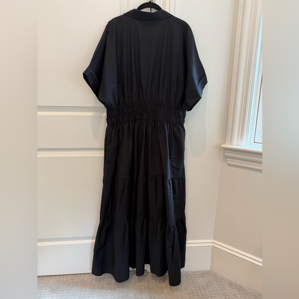 Anthropologie Somerset Maxi Shirt Dress Size XL Black - Picture 2 of 5